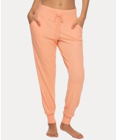 Women's Primavera Rib Joggers Orange $32.50 Sleepwear