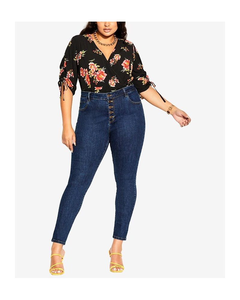 Trendy Plus Size Harley Classic Mid Rise Skinny Jeans Medium Denim $32.39 Jeans