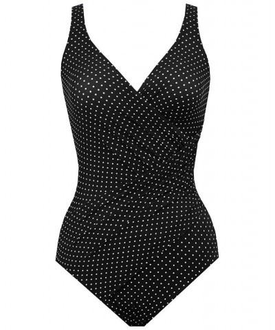 Pin-Point Oceanus Allover Slimming One Piece Black $55.80 Swimsuits