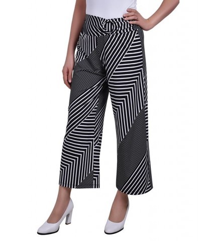 Women's Cropped Pull On with Faux Belt Pants Black Sparkduo $14.88 Pants