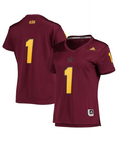 Women's 1 Maroon Arizona State Sun Devils Player Replica Football Jersey Maroon $40.49 Jersey