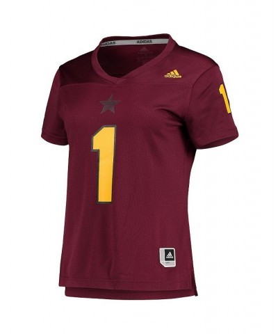 Women's 1 Maroon Arizona State Sun Devils Player Replica Football Jersey Maroon $40.49 Jersey