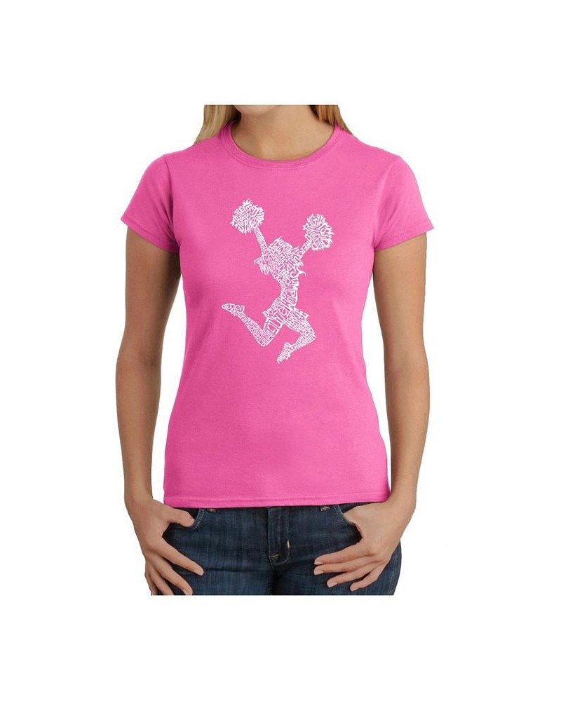 Women's Word Art T-Shirt - Cheer Pink $18.36 Tops