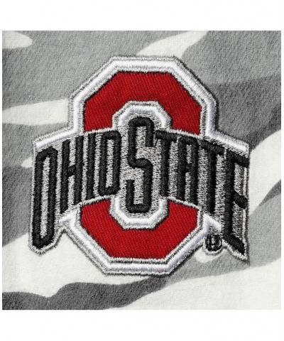 Women's Gray Ohio State Buckeyes Camo Flannel Button-Up Long Sleeve Shirt Gray $34.44 Tops