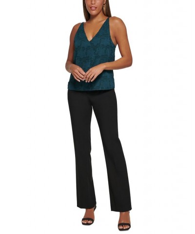 Petite Jacquard V-Neck Camisole Forest $23.25 Tops