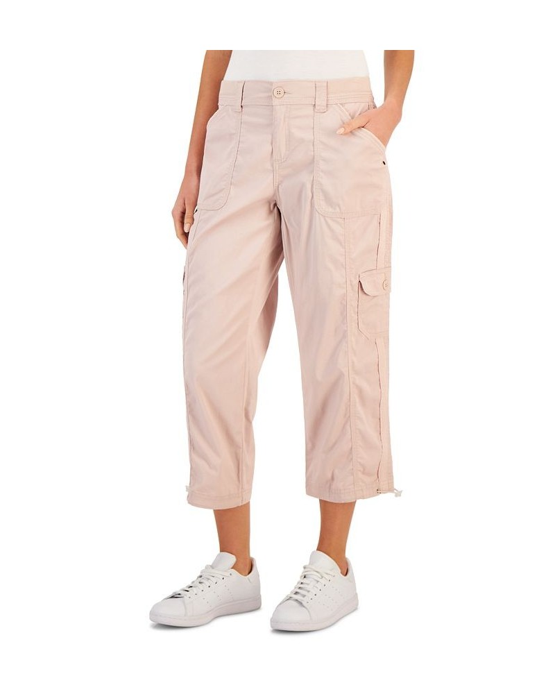 Petite Bungee-Hem Capri Pants Olive Sprig $12.79 Pants