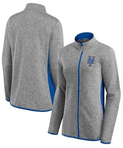 Women's Heather Charcoal New York Mets Primary Logo Fleece Full-Zip Jacket Heather Charcoal $36.00 Jackets