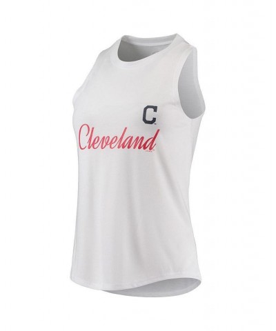 Women's White Black Cleveland Indians Sonata Tank Top and Leggings Set White, Black $34.09 Pajama