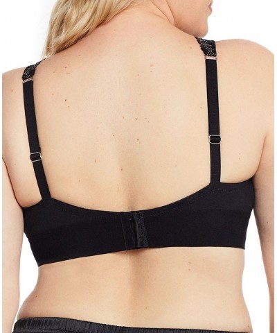 Plus Size Full Figure Bramour Lexington Lace Plunge Wireless Bralette Black $28.04 Bras