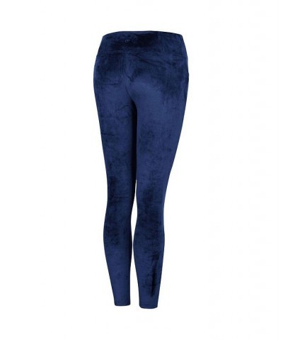 Women's Navy West Virginia Mountaineers Bonita Run Velour Leggings Navy $32.39 Pants