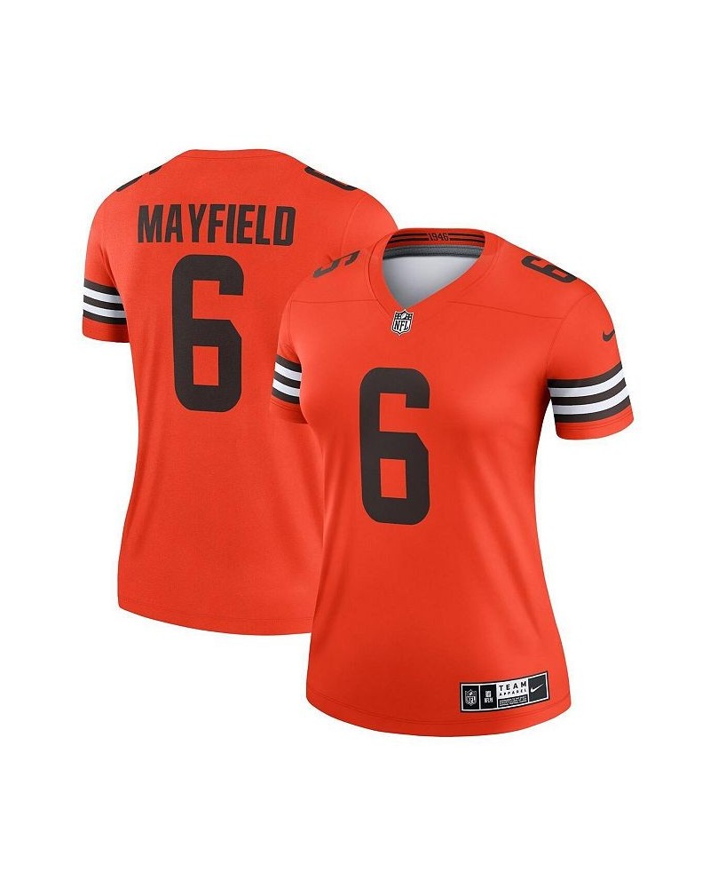 Women's Baker Mayfield Orange Cleveland Browns Inverted Legend Jersey Orange $55.00 Jersey