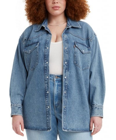 Trendy Plus Size Dylan Western Cotton Shirt I'm Never Wrong $32.90 Tops