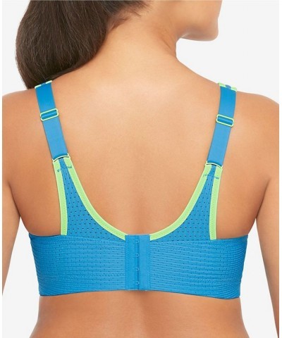 Women's Full Figure Plus Size Adjustable Wirefree Sports Bra Blue $21.91 Bras