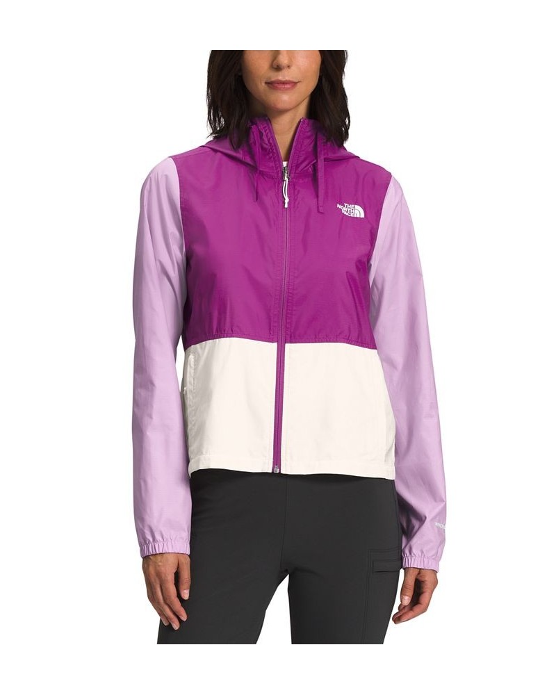 Women's Cyclone Hooded Jacket Purple Cactus Flower/Lupine/Gardenia White $41.40 Jackets