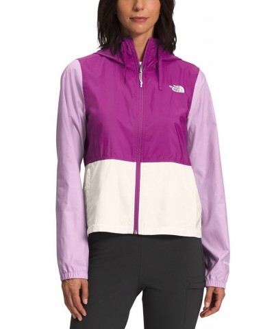 Women's Cyclone Hooded Jacket Purple Cactus Flower/Lupine/Gardenia White $41.40 Jackets