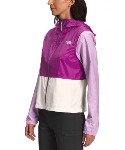 Women's Cyclone Hooded Jacket Purple Cactus Flower/Lupine/Gardenia White $41.40 Jackets