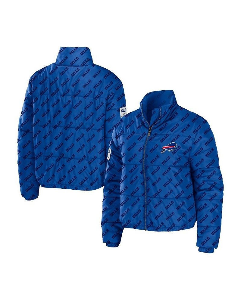 Women's Royal Buffalo Bills Puffer Full-Zip Jacket Blue $37.20 Jackets