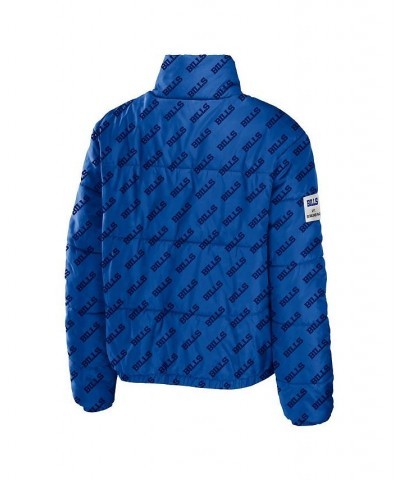 Women's Royal Buffalo Bills Puffer Full-Zip Jacket Blue $37.20 Jackets