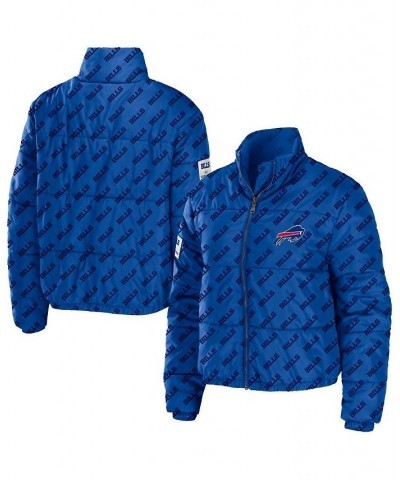 Women's Royal Buffalo Bills Puffer Full-Zip Jacket Blue $37.20 Jackets