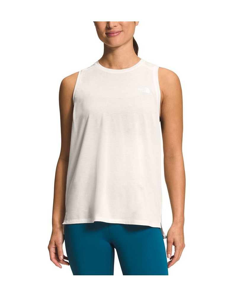 Women's Wander Slitback Tank Top White $22.00 Tops