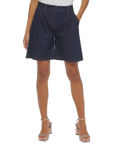 Women's Tailored Denim Shorts Dark Denim $26.94 Shorts