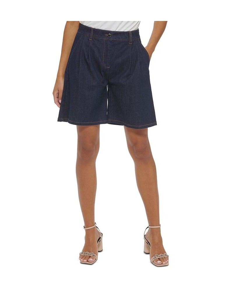 Women's Tailored Denim Shorts Dark Denim $26.94 Shorts