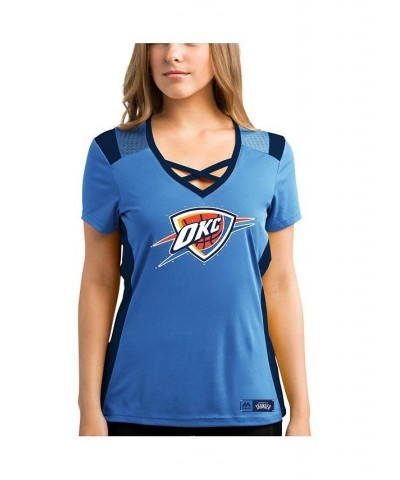 Women's Blue Navy Oklahoma City Thunder Draft Me V-Neck T-shirt Blue, Navy $33.79 Tops