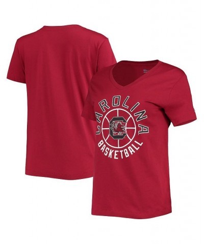 Women's Garnet South Carolina Gamecocks Basketball V-Neck T-shirt Garnet $24.29 Tops