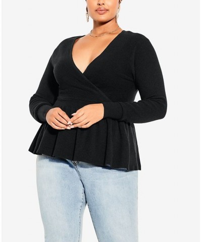 Trendy Plus Size Natalie Jumper Sweater Black $46.28 Sweaters