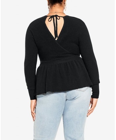 Trendy Plus Size Natalie Jumper Sweater Black $46.28 Sweaters