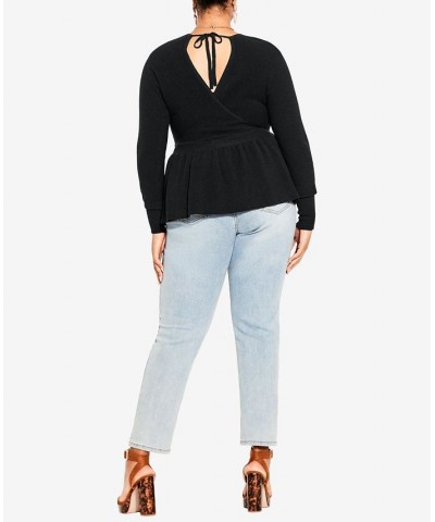 Trendy Plus Size Natalie Jumper Sweater Black $46.28 Sweaters