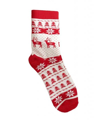 Women's Joyful Christmas Socks Red $9.60 Socks