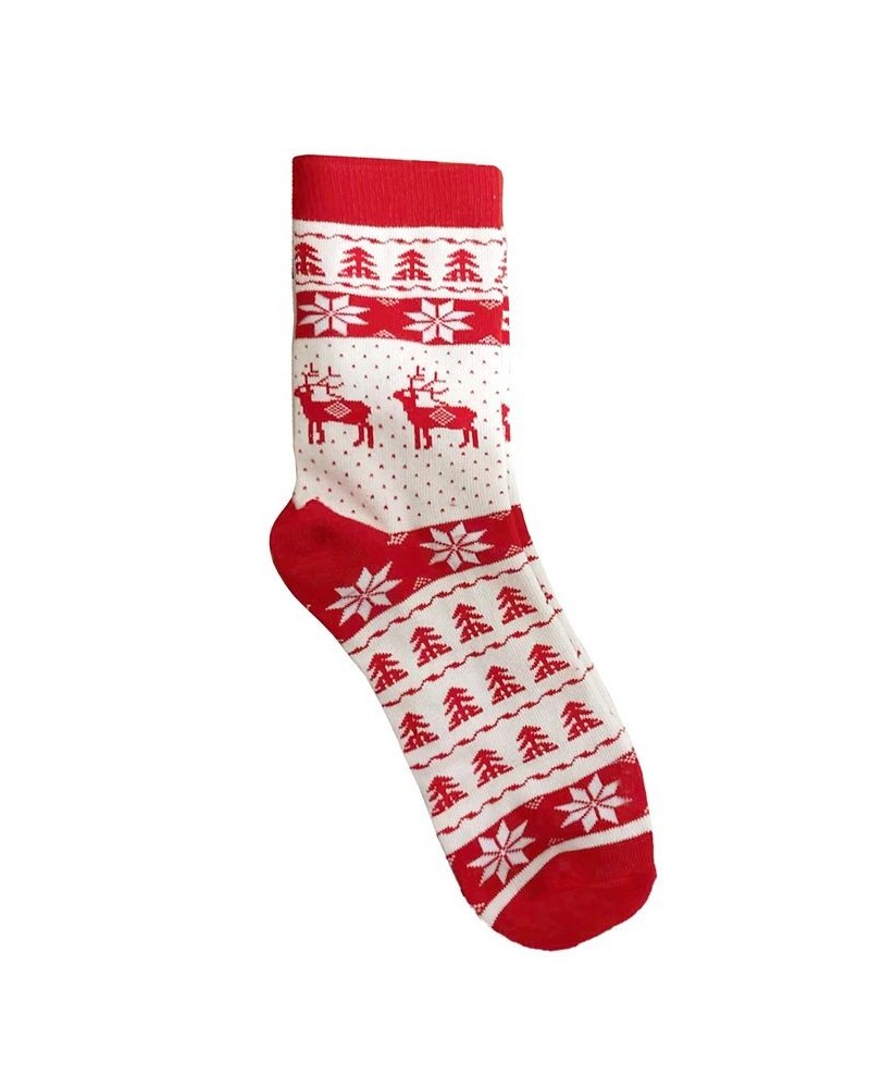 Women's Joyful Christmas Socks Red $9.60 Socks