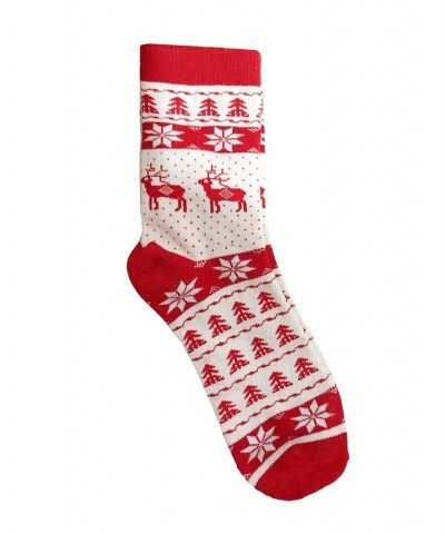 Women's Joyful Christmas Socks Red $9.60 Socks