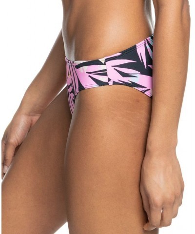 Juniors' Active Printed Hipster Bikini Bottom Anthracite Zebra Jungle $33.60 Swimsuits