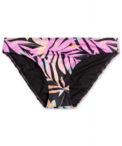 Juniors' Active Printed Hipster Bikini Bottom Anthracite Zebra Jungle $33.60 Swimsuits