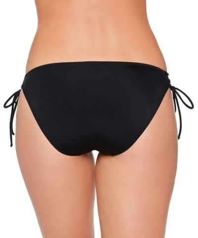 Juniors' Lace-Up Hipster Bikini Bottoms Black $15.00 Swimsuits