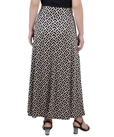 Women's Missy Maxi Skirt with Sash Waist Tie Greek Key $17.60 Skirts