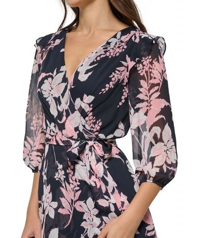 Petite Floral-Printed Faux-Wrap Dress Sky Cap/en $71.52 Dresses