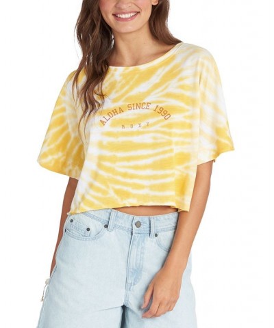 Juniors' Aloha Day Tie-Dye T-Shirt Ochre $28.50 Tops