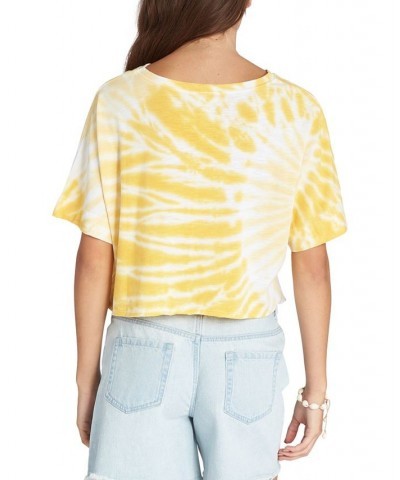 Juniors' Aloha Day Tie-Dye T-Shirt Ochre $28.50 Tops