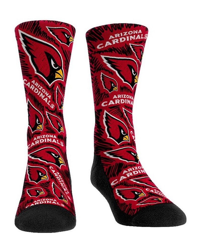 Women's Arizona Cardinals Logo Sketch Multi Crew Socks Multi $15.29 Socks