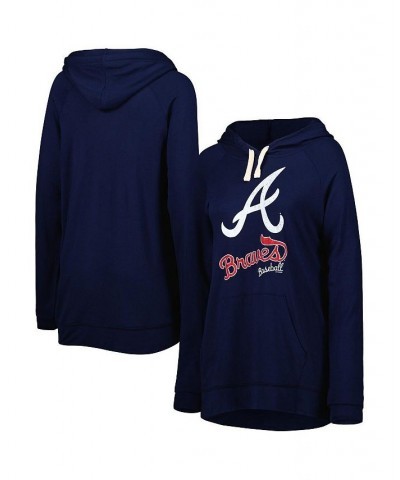 Women's Navy Atlanta Braves Pre-Game Raglan Pullover Hoodie Navy $42.39 Sweatshirts