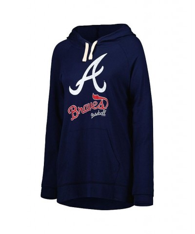 Women's Navy Atlanta Braves Pre-Game Raglan Pullover Hoodie Navy $42.39 Sweatshirts