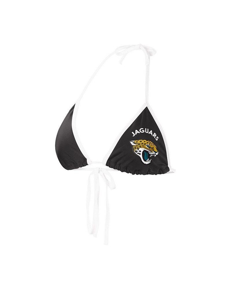 Women's Black Jacksonville Jaguars Perfect Match Bikini Top Black $23.00 Swimsuits