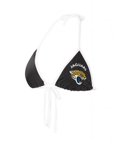 Women's Black Jacksonville Jaguars Perfect Match Bikini Top Black $23.00 Swimsuits