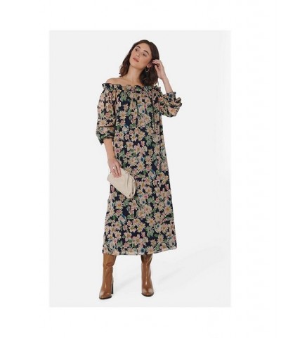 Women's Grace Dress in Navy Floral Navy floral $176.00 Dresses