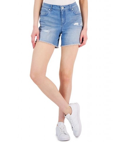 Women's Distressed Frayed-Hem Shorts Camarillo Med Wash $17.99 Shorts