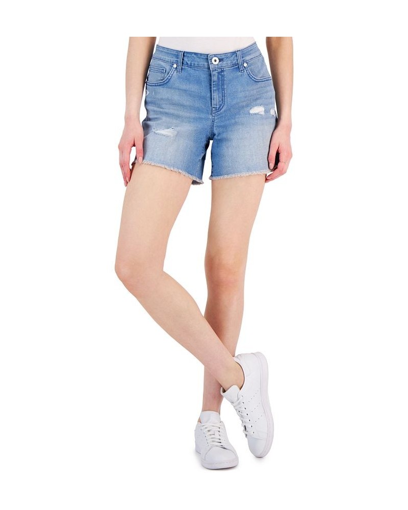 Women's Distressed Frayed-Hem Shorts Camarillo Med Wash $17.99 Shorts