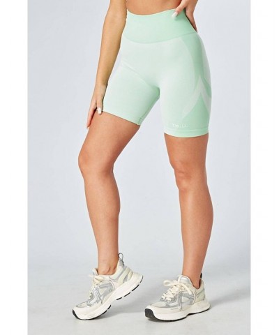 Recycled Colour Block Body Fit Cycling Shorts - Green Green $22.08 Shorts